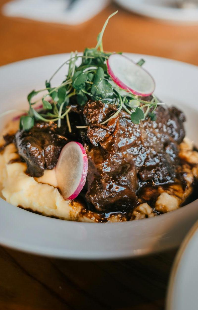 30-Min Beef & Carrot Braise with Mashed Potatoes