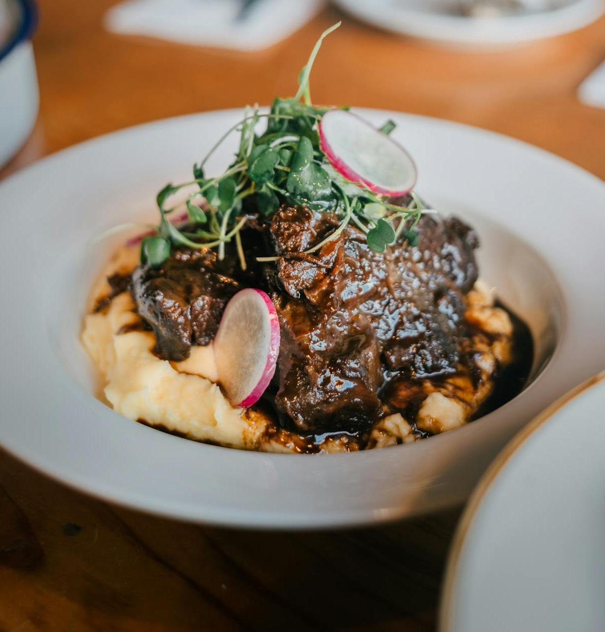 30-Min Beef & Carrot Braise with Mashed Potatoes