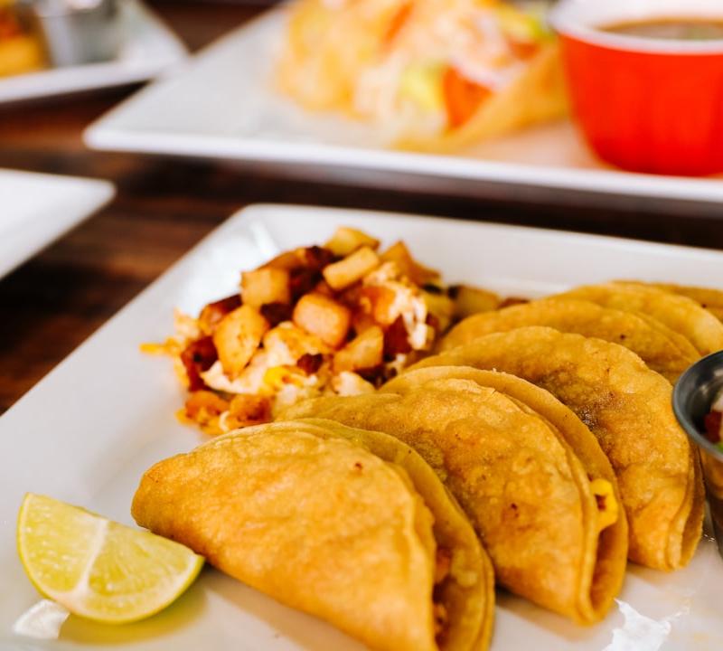 Beef Puffy Tacos