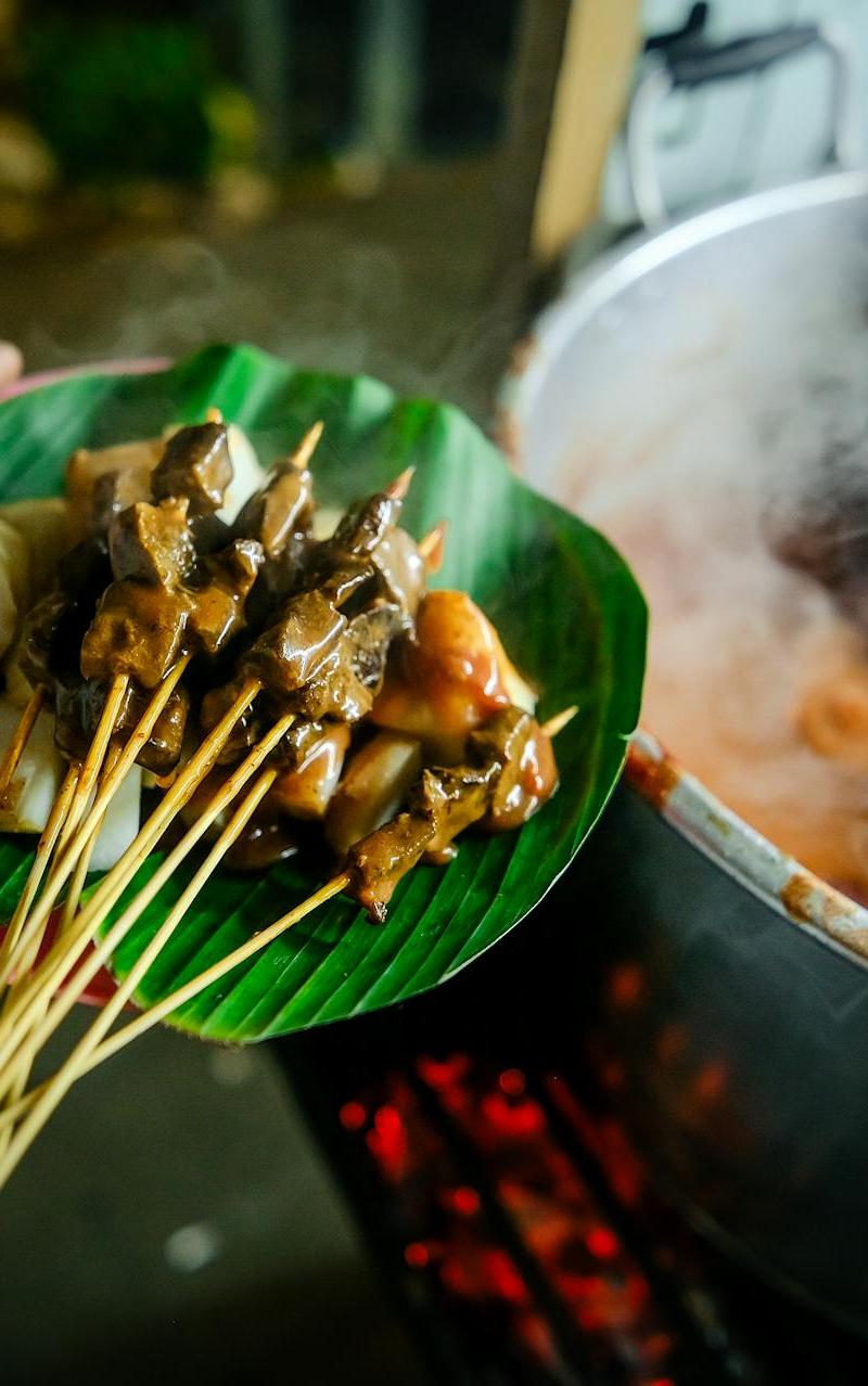 25-Min Beef Satay with Peanut Sauce & Ketupat