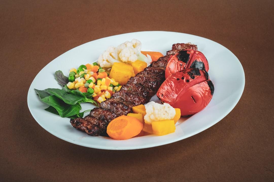 Beef Souvlaki with Grilled Vegetables