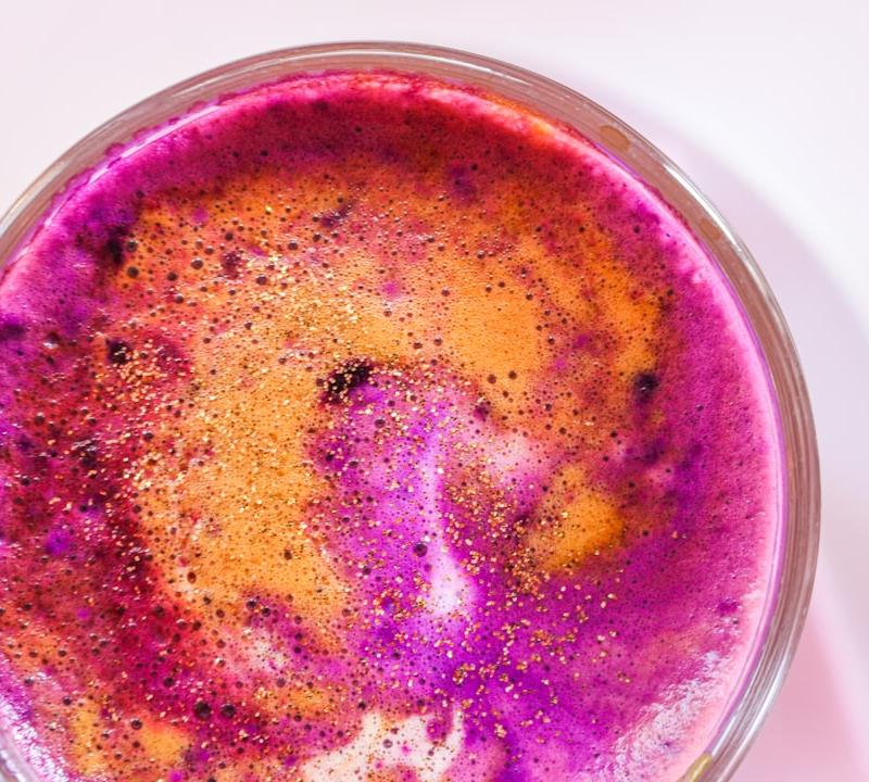 Beetroot Latte with Vanilla Foam