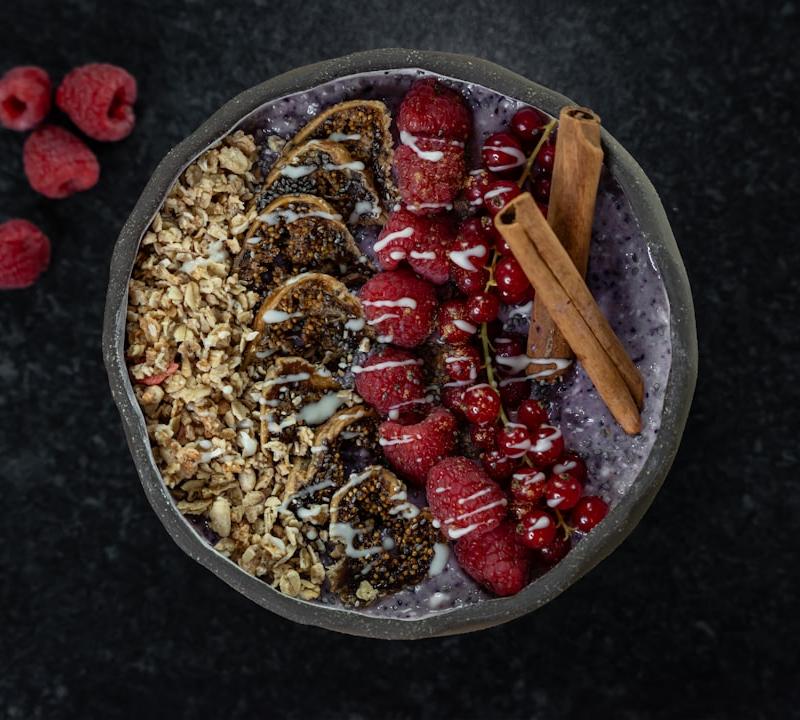 Berry Chia Overnight Oats with Granola