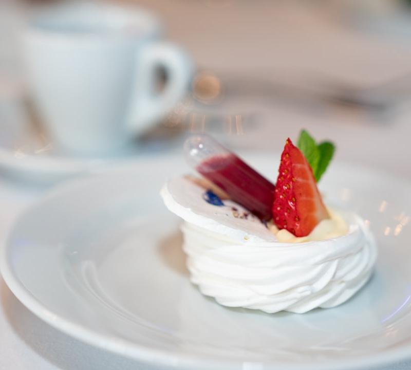 Berry Pavlova Nests with Espresso