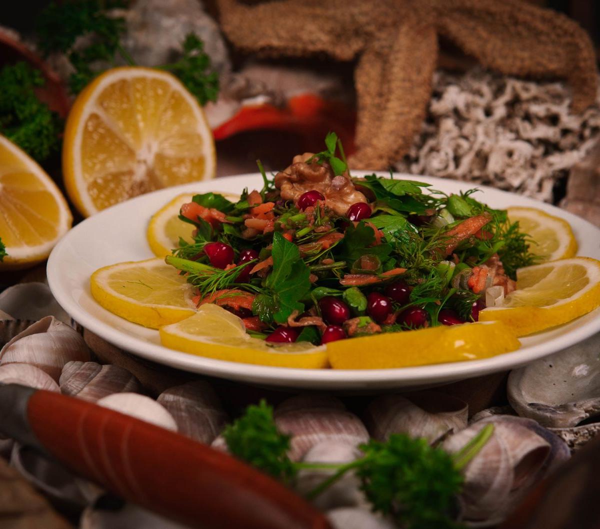 Biltong Salad with Lemon-Coriander Dressing