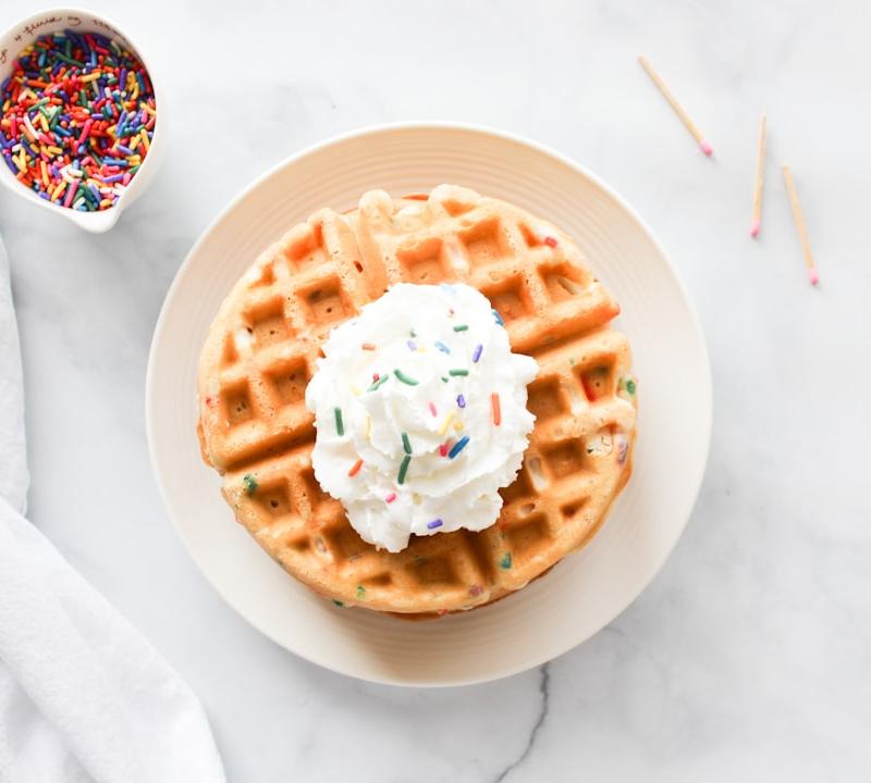 Birthday Cake Waffles