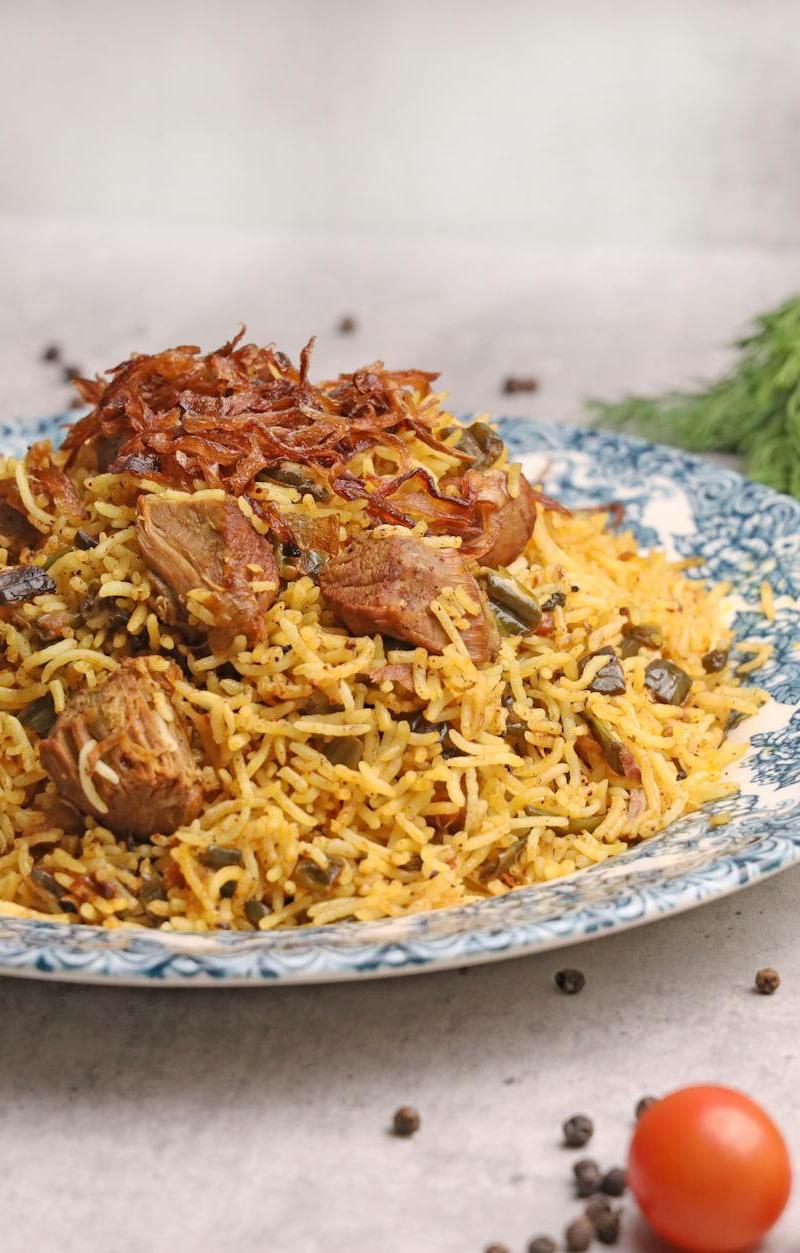 20-Min Biryani Rice with Lamb & Fresh Herbs