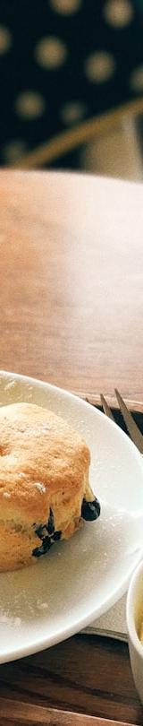 Blueberry Scones with Clotted Cream