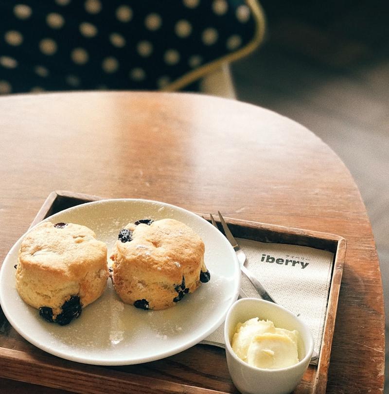 Blueberry Scones with Clotted Cream