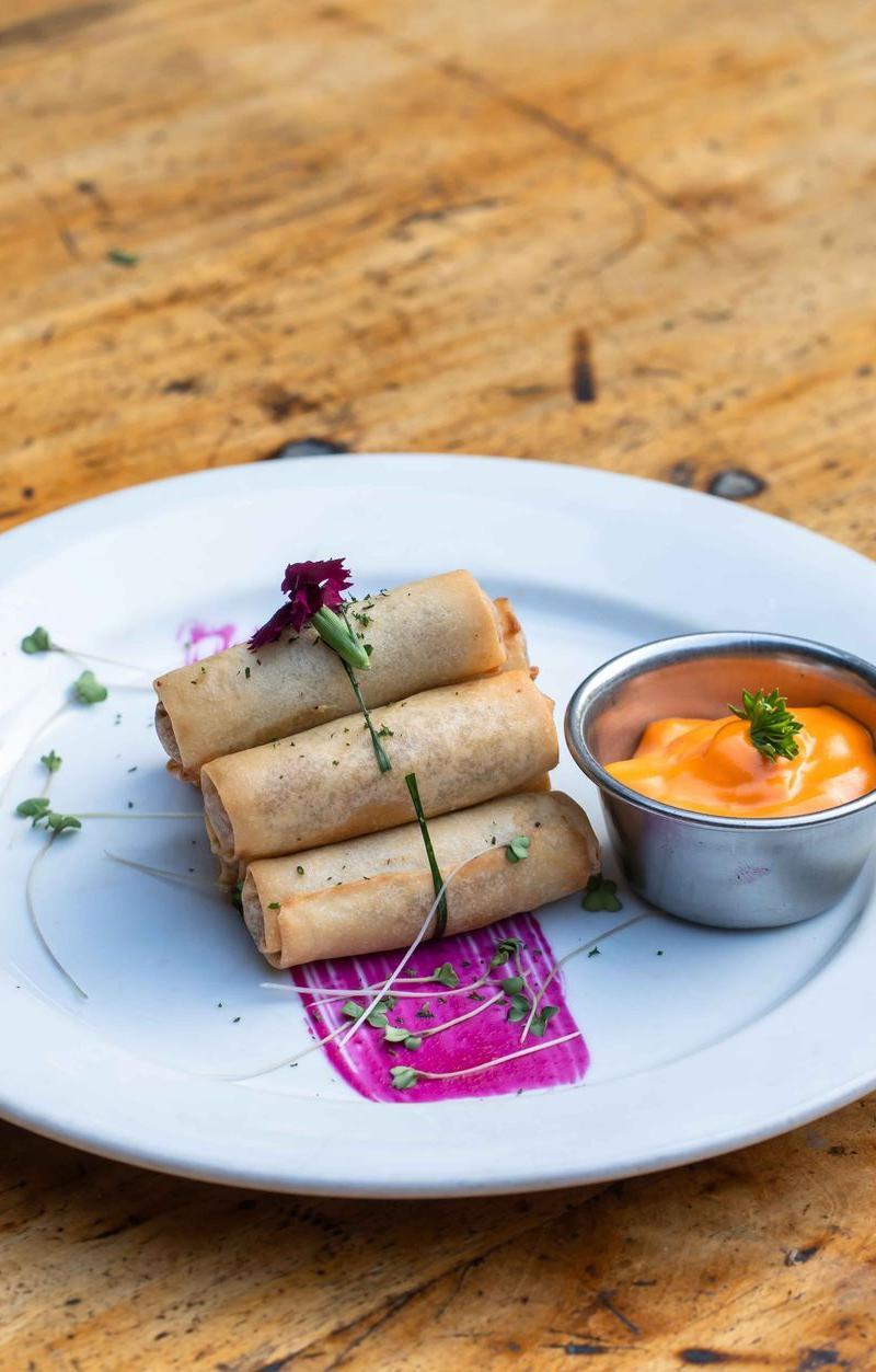 Crispy Boudin Egg Rolls with Creole Mayo