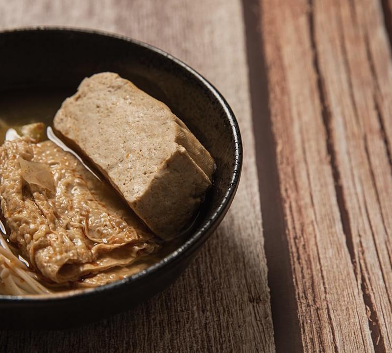 Braised Tofu Skin Rolls with Mushrooms