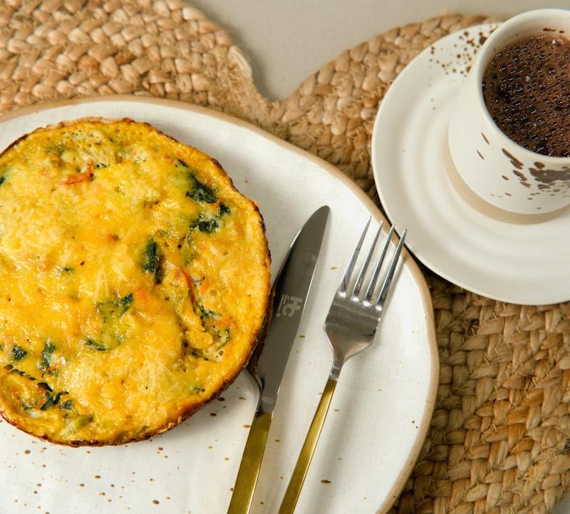 Breakfast Frittata with Spinach & Cheese