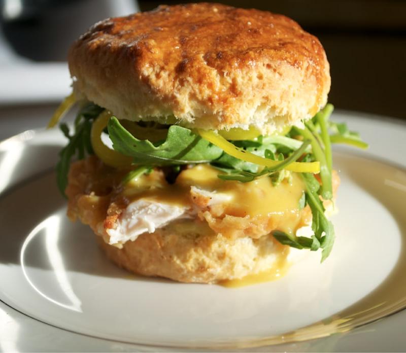 Breakfast Pork Biscuit Sandwich