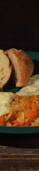 Breakfast Pupusa Plate with Eggs & Pickled Slaw