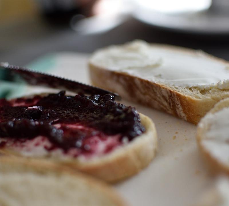 Brie with Jam Crostini