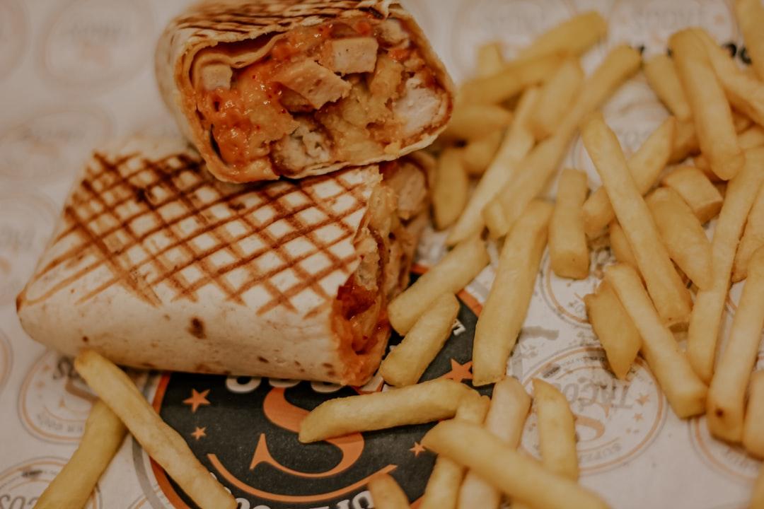 Buffalo Chicken Wraps with Crispy Fries