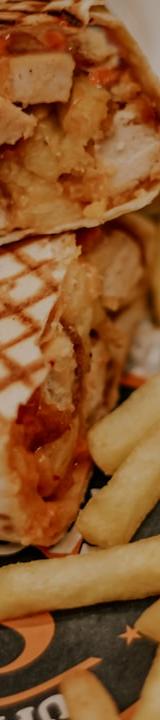 Buffalo Chicken Wraps with Crispy Fries