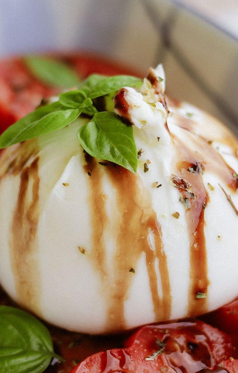 Burrata Caprese with Basil Oil