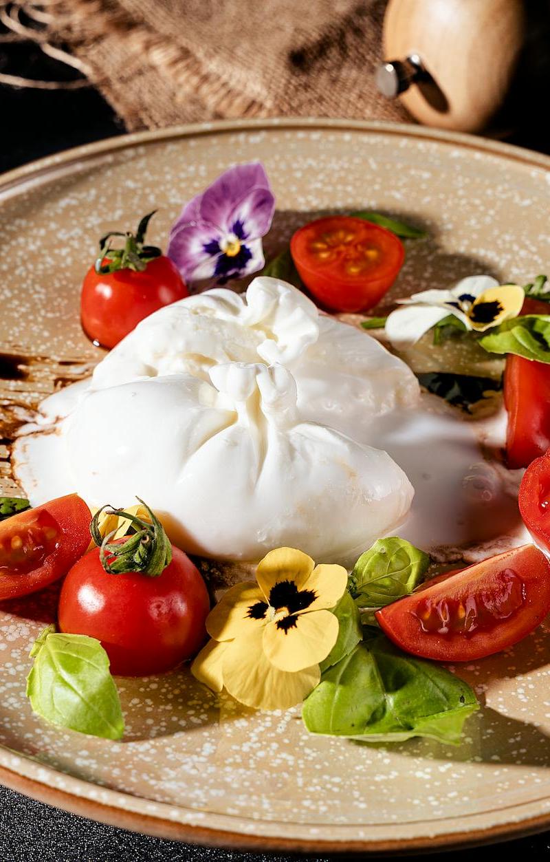 Burrata Caprese with Crispy Breadcrumbs