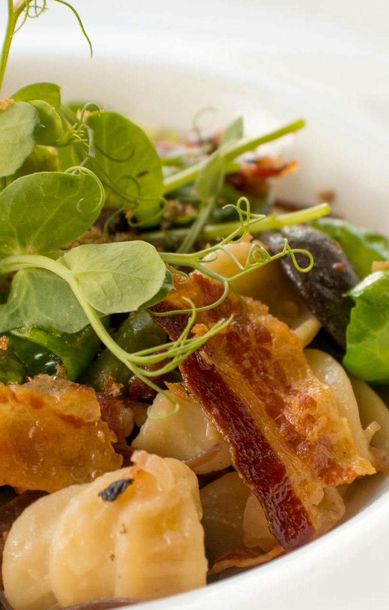 Butter-Poached Lutefisk with Crispy Bacon