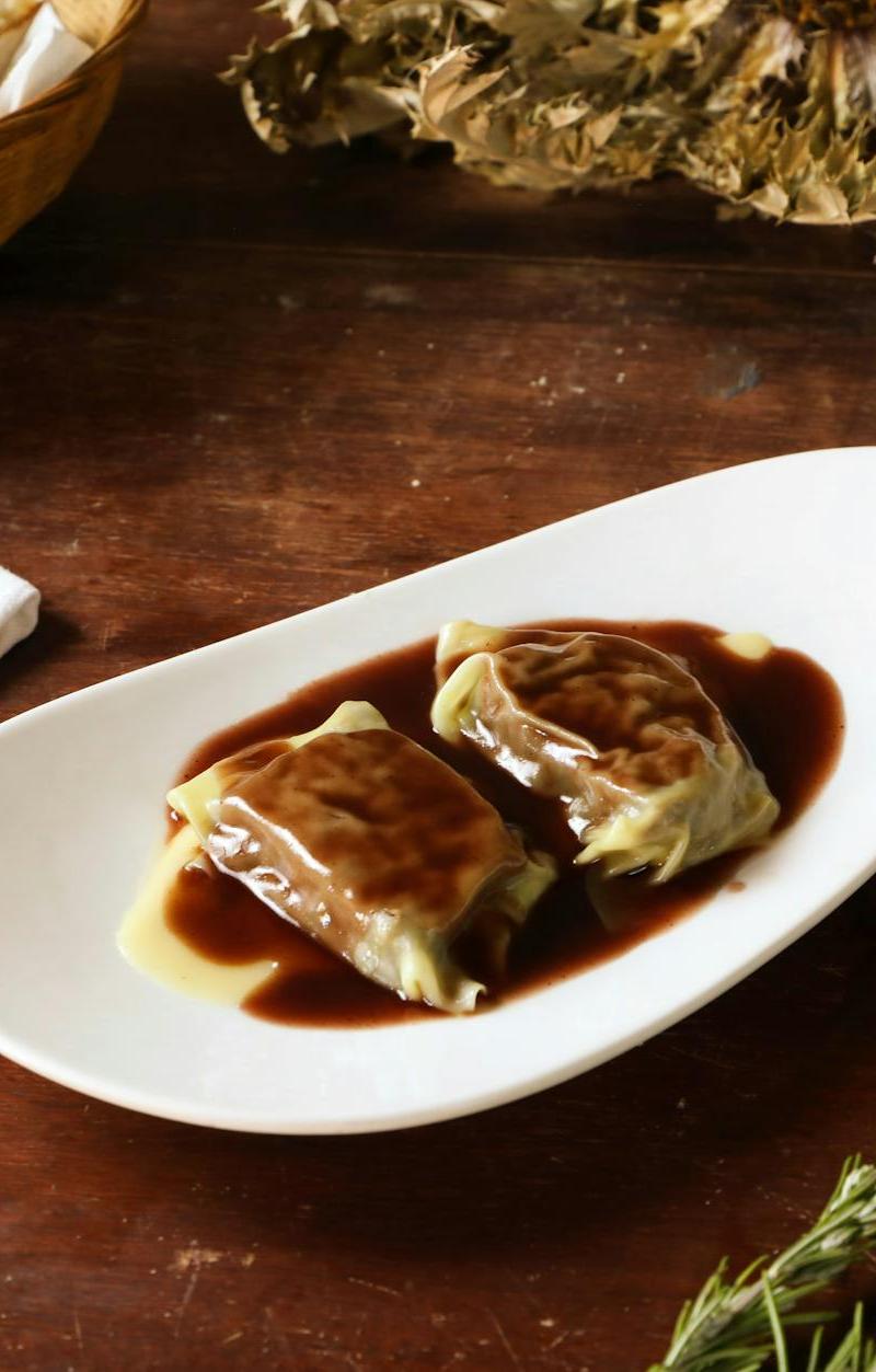 Cabbage Rolls with Beef & Bacon