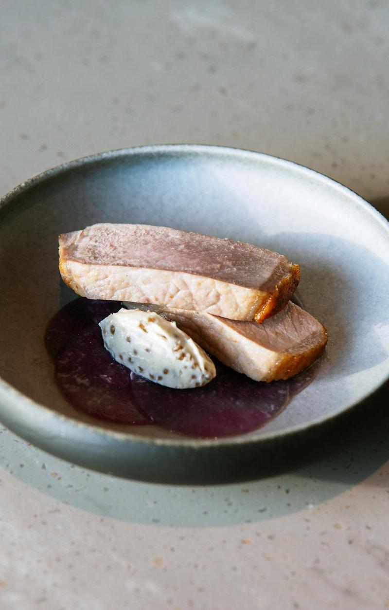 Cajun Smoked Duck with Berry & Mustard Cream