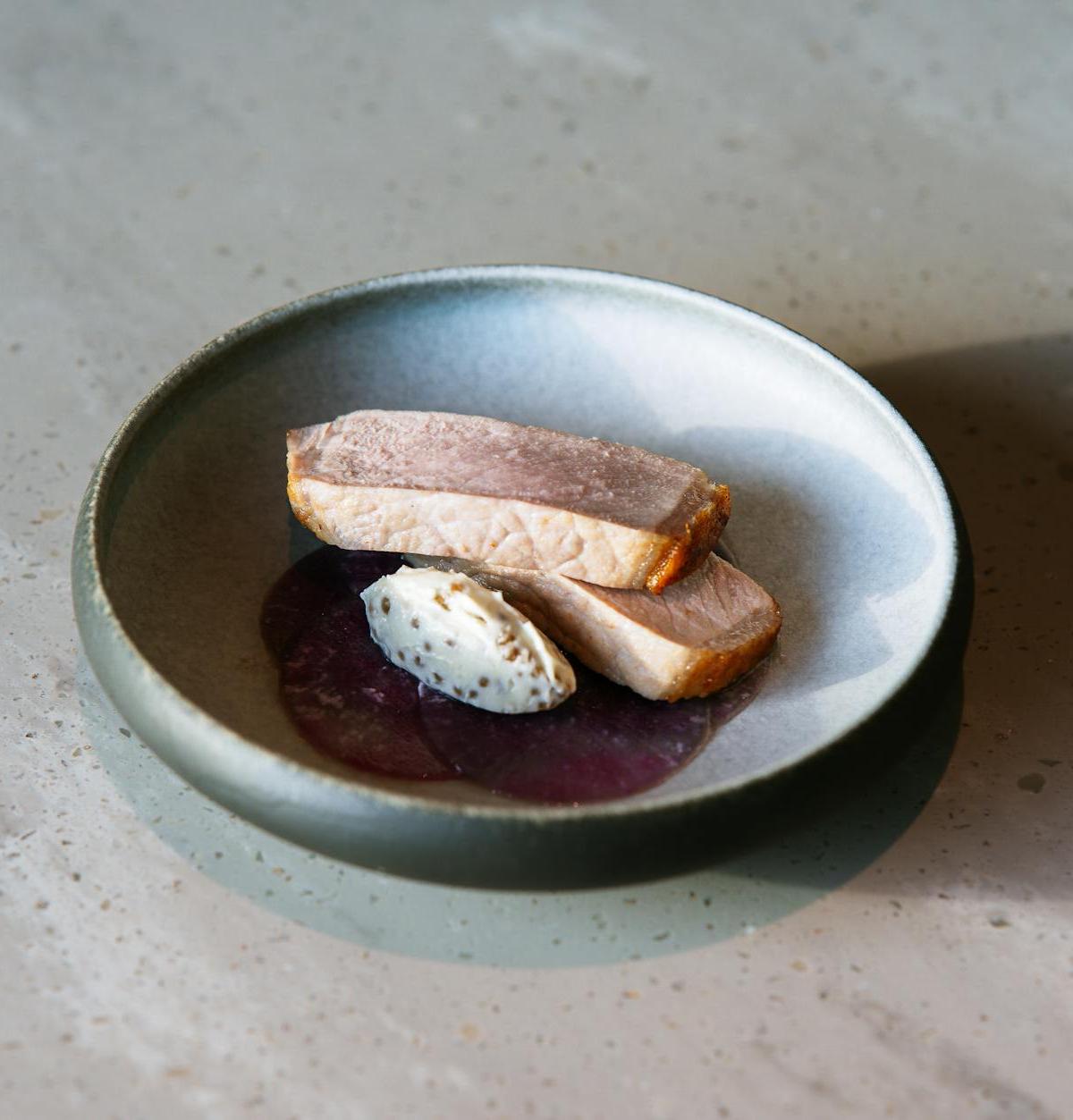 Cajun Smoked Duck with Berry & Mustard Cream
