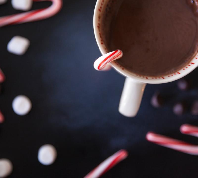 Candy Cane Hot Chocolate with All the Toppings
