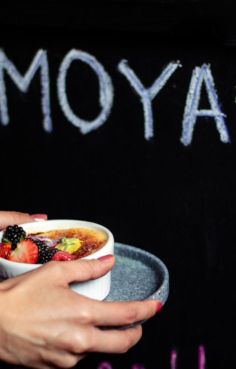 Caramelized Banana Brûlée with Berries
