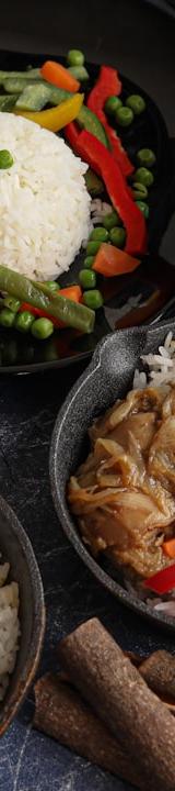 Caribbean Brown Stew Chicken with Rice & Peas
