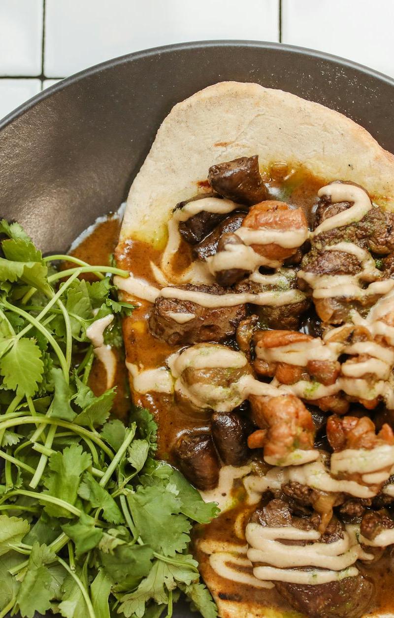 Caribbean Chicken Curry Roti