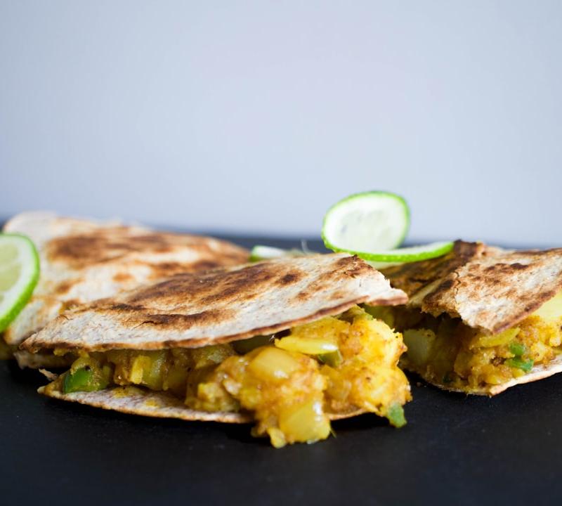 Caribbean Chicken Roti