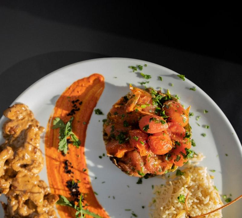 Caribbean Curry Shrimp with Coconut Rice & Plantains