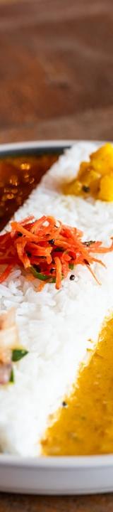 Caribbean Curry Shrimp & Rice Plate