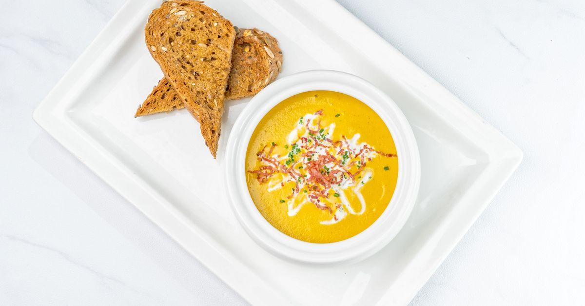 Carrot Ginger Turmeric Soup with Coconut