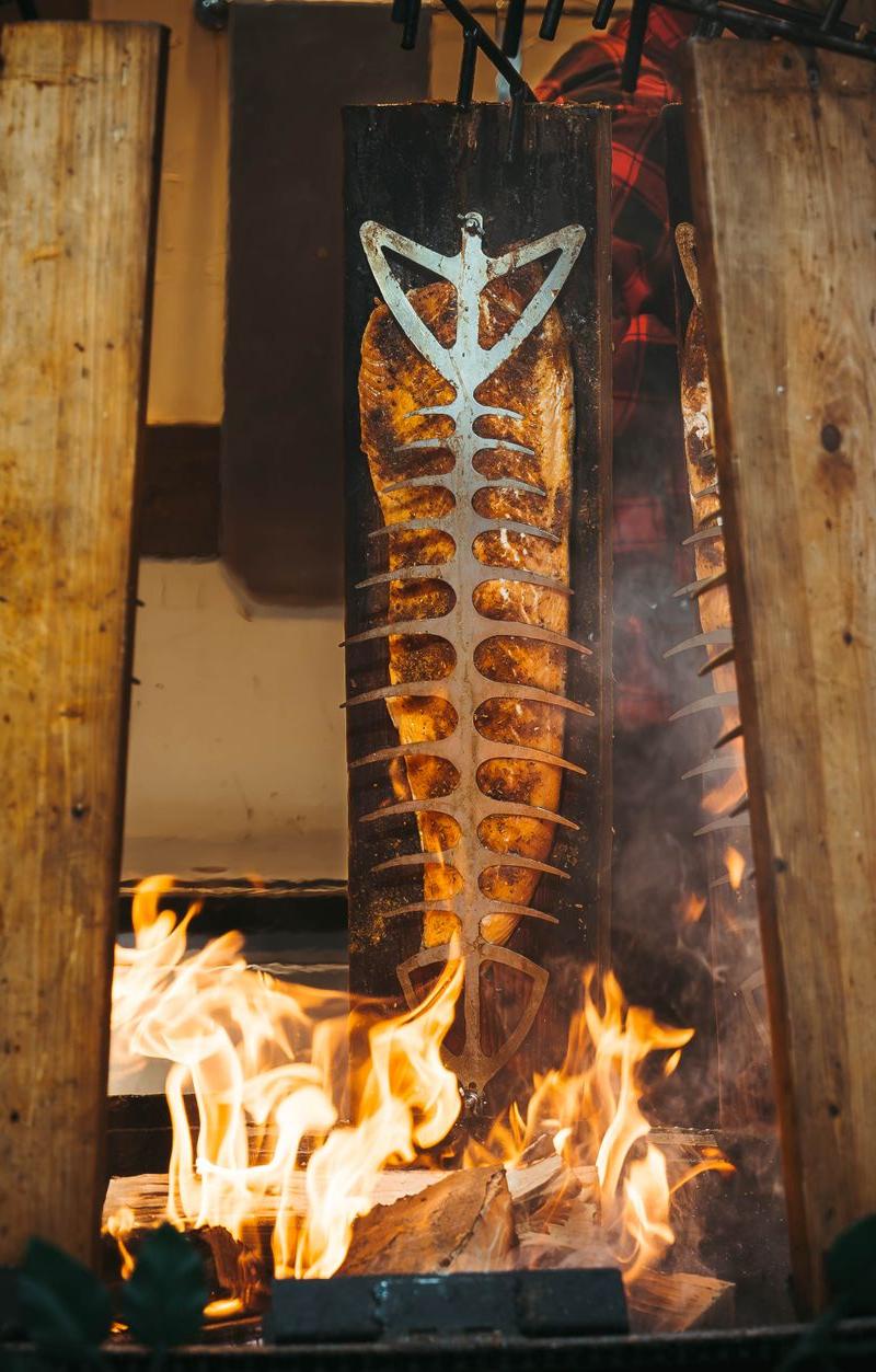 Cedar Plank Salmon with Maple Glaze