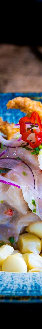 Ceviche Bowl with Crispy Calamari & Choclo