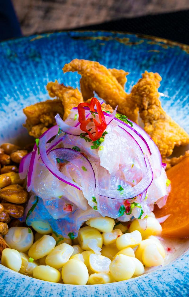 20-Min Ceviche with Crispy Squid & Corn