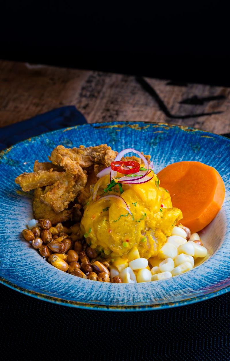 Ceviche Peruano with Crispy Calamari & Sides