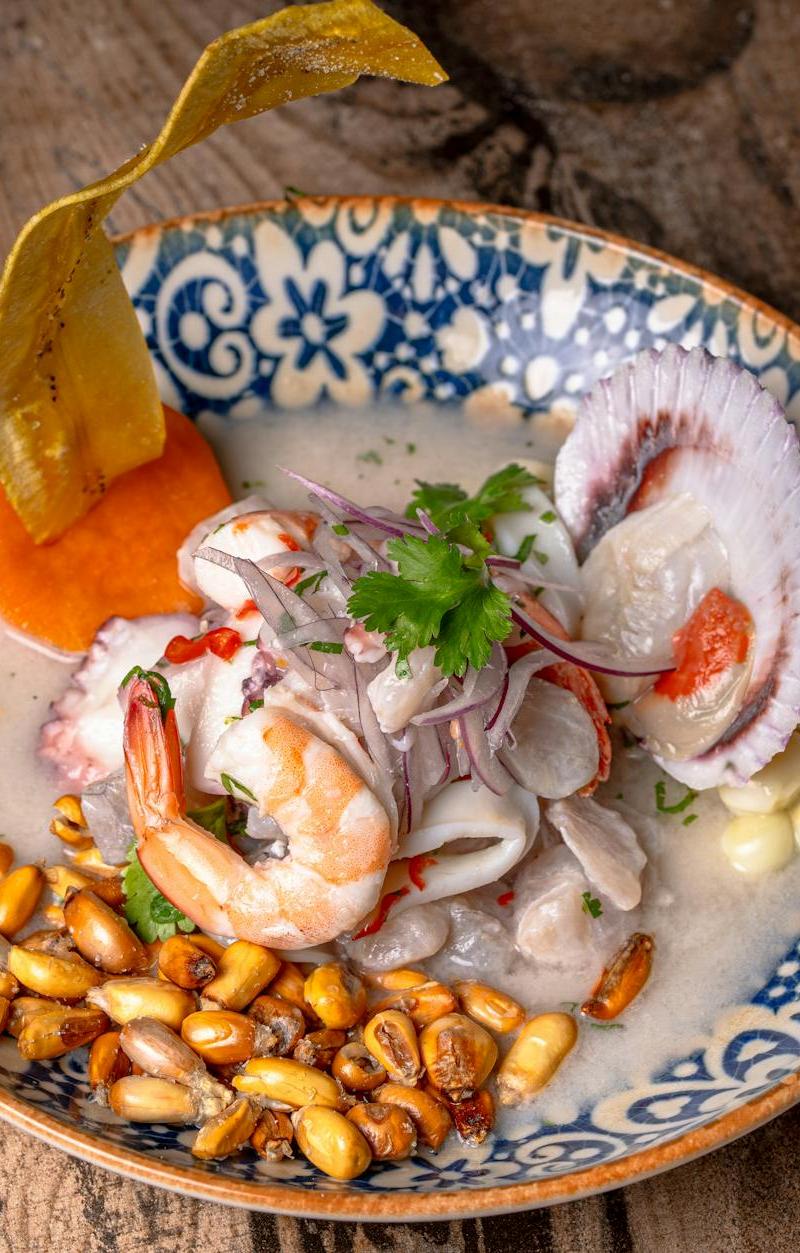 Ceviche Platter with Crispy Sides