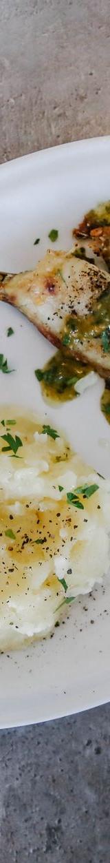 Champ & Herb-Crusted Fish with Lime