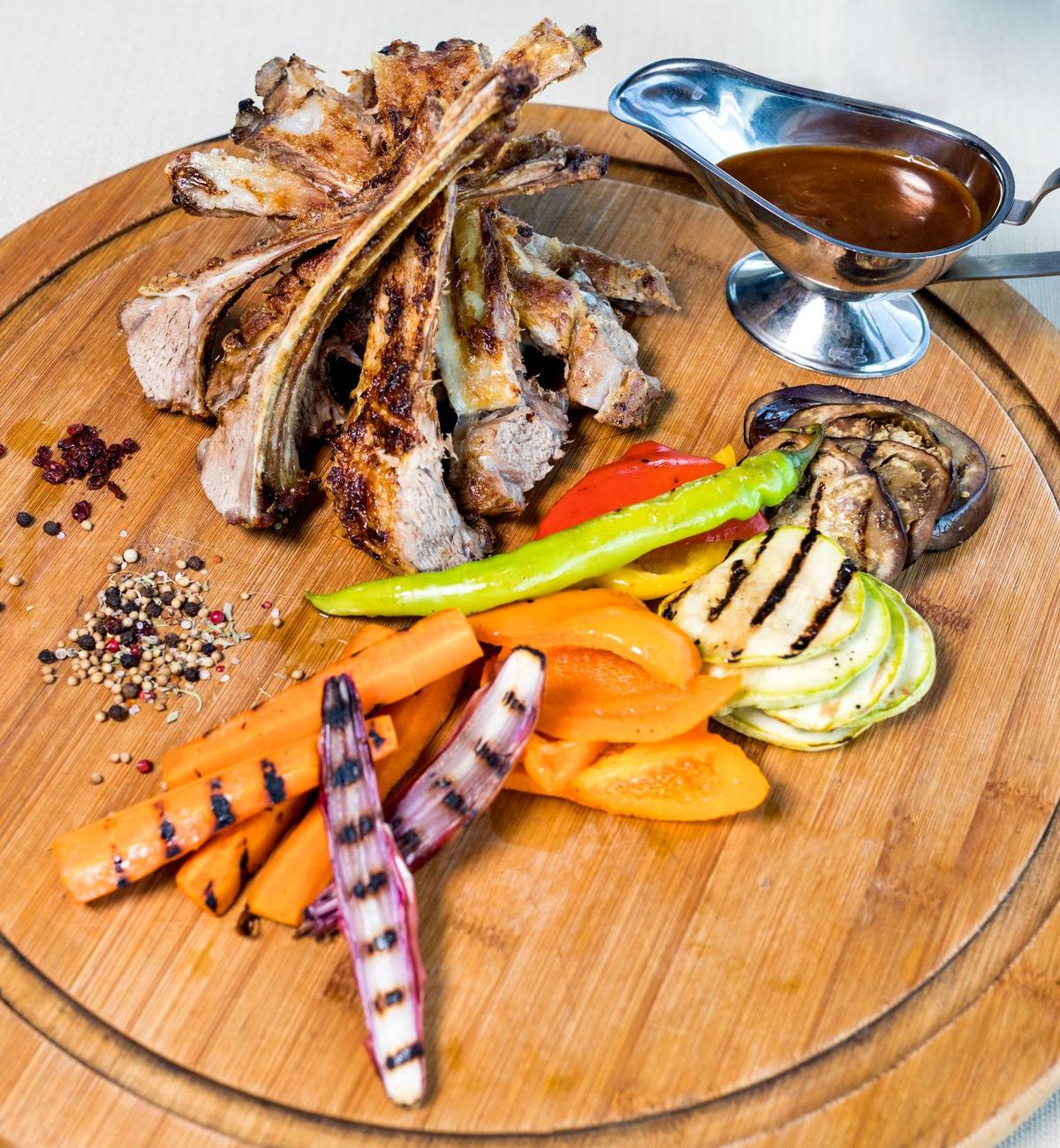 Charmoula Lamb Chops & Grilled Veg