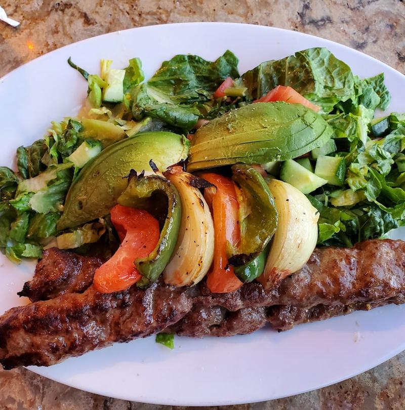Charred Beef Kebab Bowl with Tahini