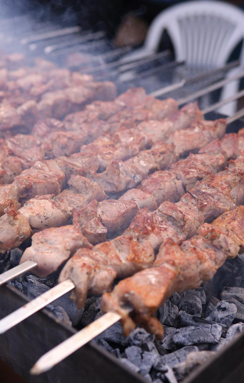 Charred Beef Kebabs with Tahini