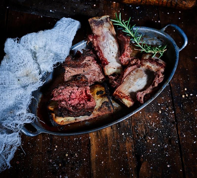 25-Min Charred Beef Ribs with Garlic & Lime
