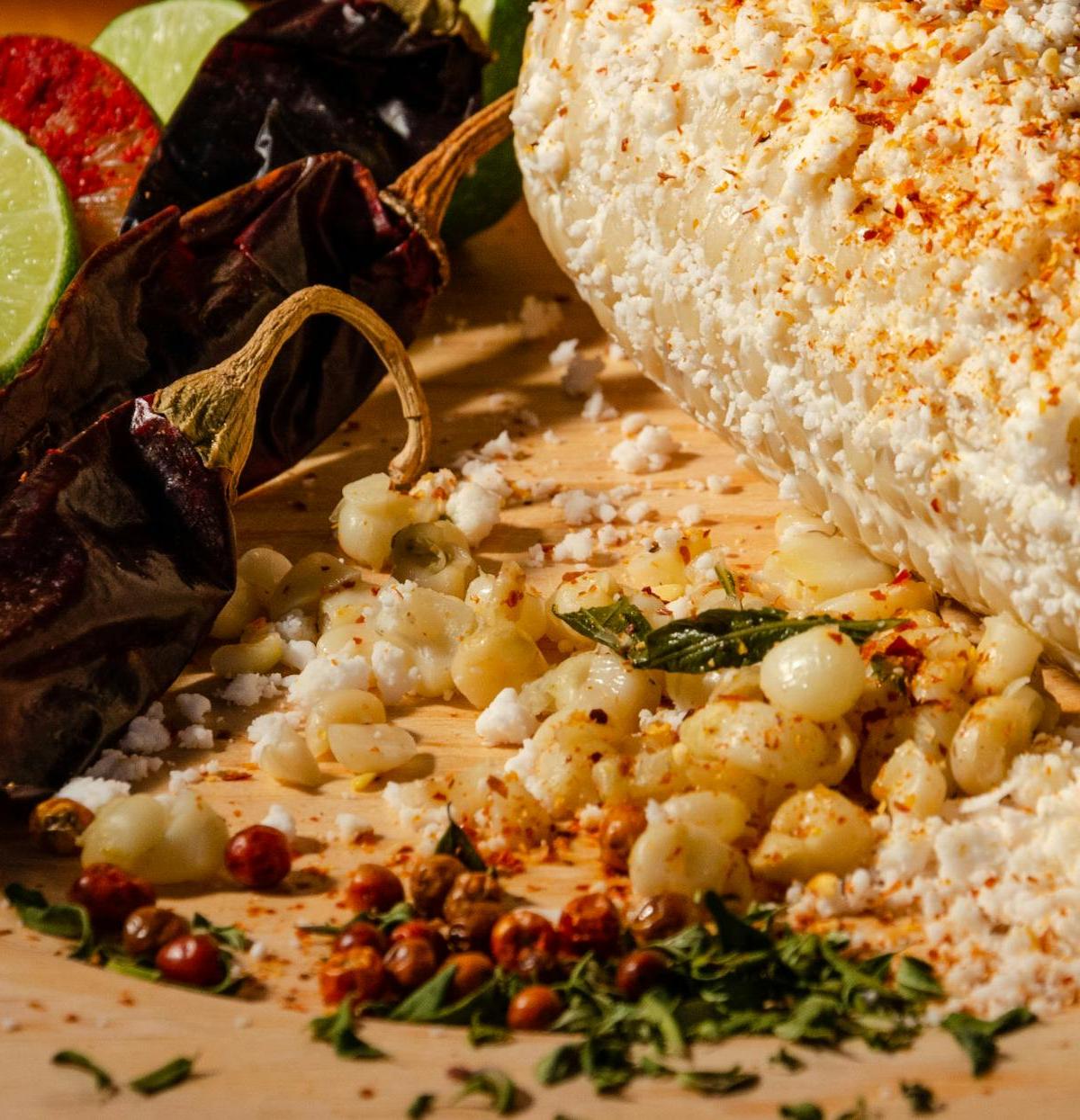 Charred Elote with Cotija and Lime