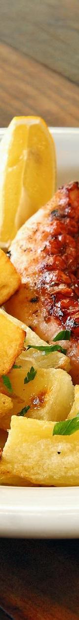 Charred Greek Octopus with Lemon & Potatoes