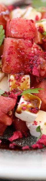 Charred Halloumi, Watermelon & Feta Salad