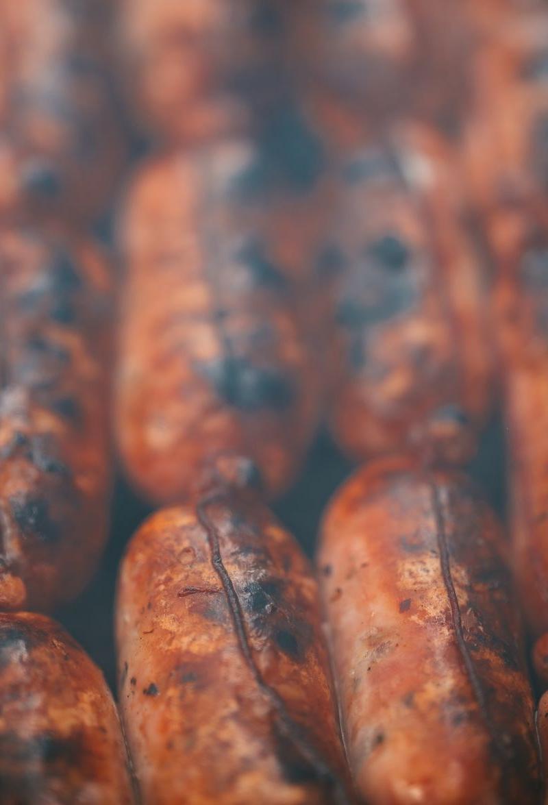 Charred Hungarian Sausage with Mustard