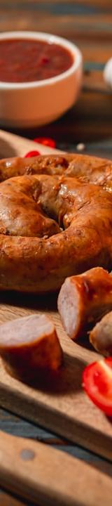 Charred Kielbasa with Garlic & Cherry Tomatoes